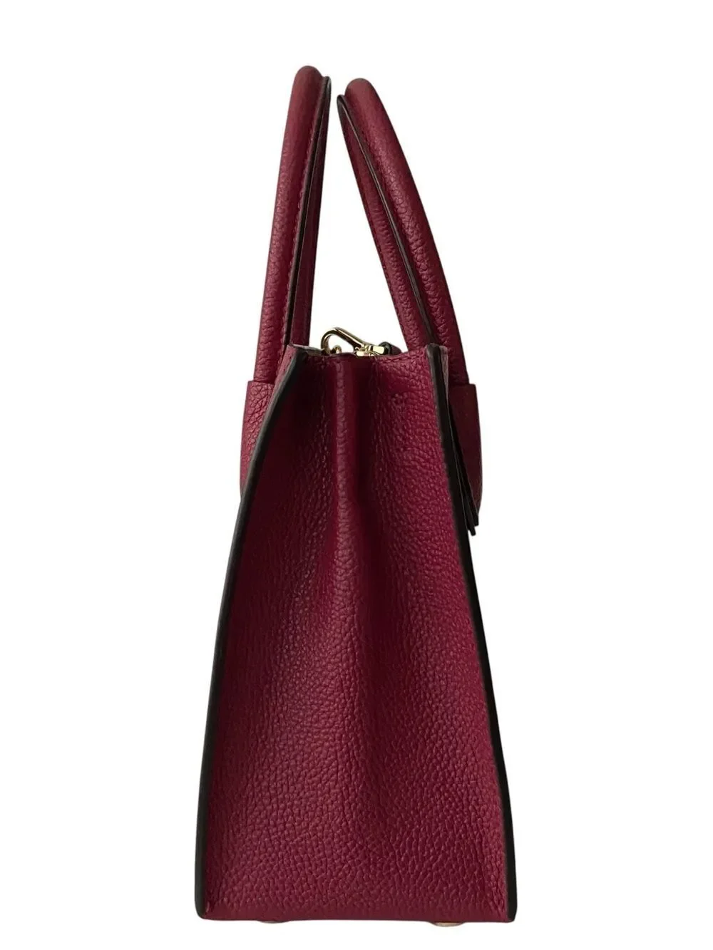 Michael Kors Pebbled Satchel in Wine